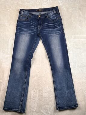 Rock & Roll Cowgirl Jeans Women’s 30x32 Blue Dark Wash Denim Boyfriend Bootcut